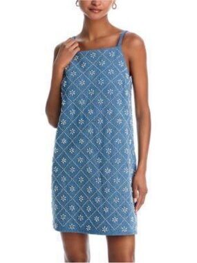NWT RAG & BONE GENTRY EMBELLISHED DENIM DRESS SIZE 4